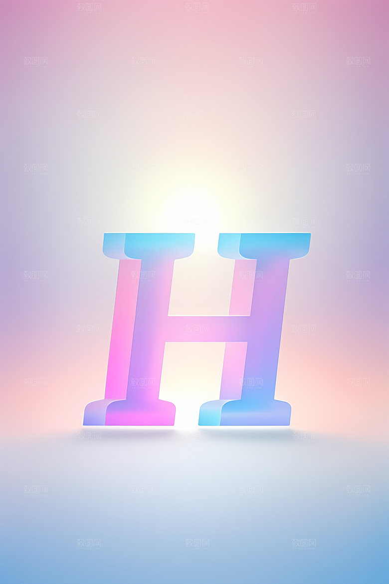 磨砂玻璃字母立体3D艺术字