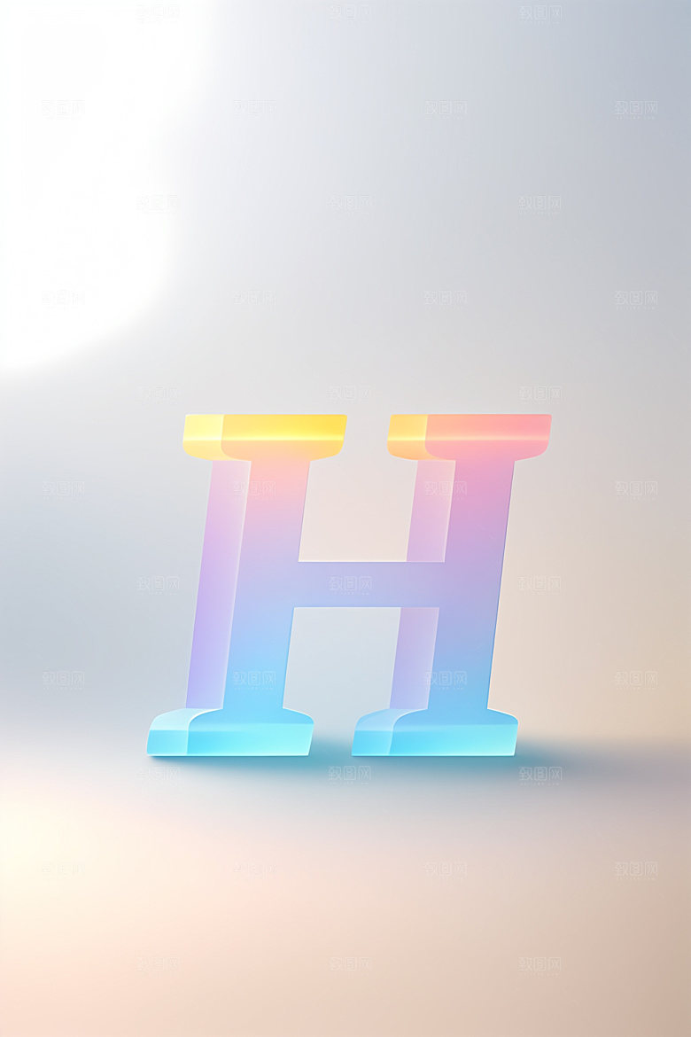 磨砂玻璃字母立体创意艺术字