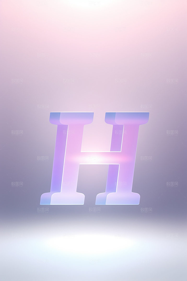 磨砂玻璃字母立体创意艺术字