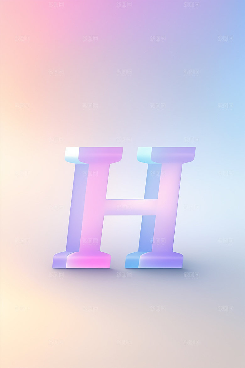 磨砂玻璃字母3D立体艺术字