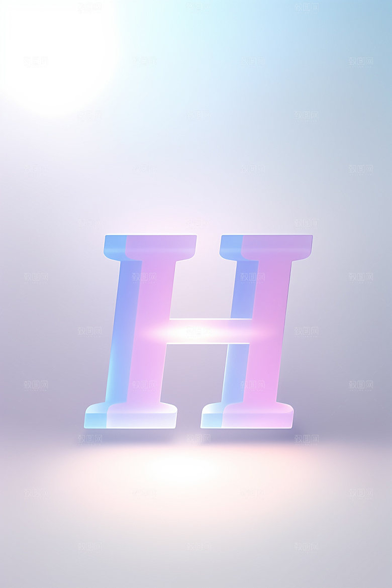 磨砂玻璃字母3D通透艺术字