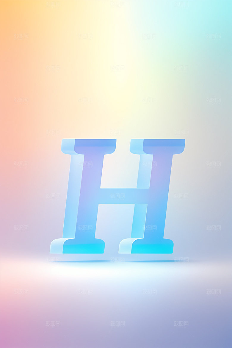 磨砂玻璃字母创意英文艺术字
