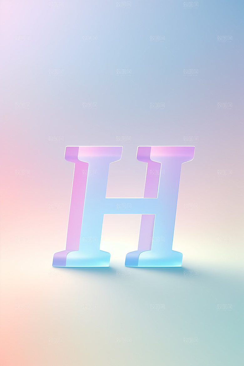 磨砂玻璃字母英文时尚艺术字