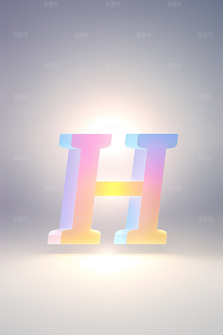 磨砂玻璃字母立体英文艺术字