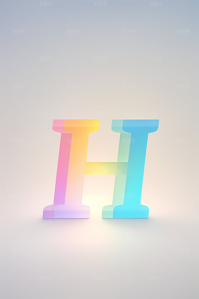 磨砂玻璃字母通透英文艺术字