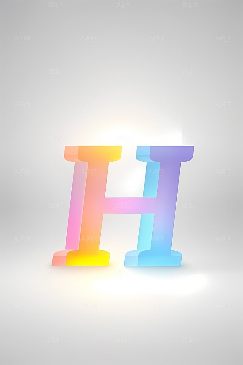 磨砂玻璃字母3D立体艺术字