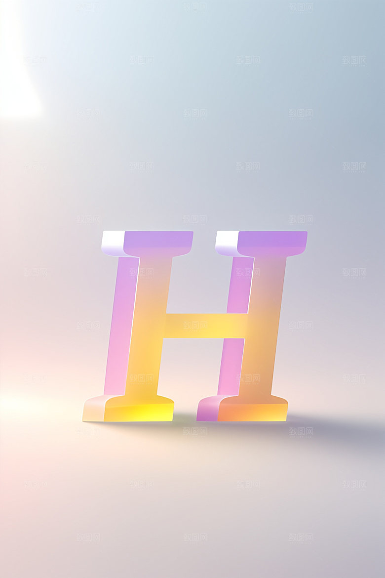 磨砂玻璃字母玻璃3D艺术字