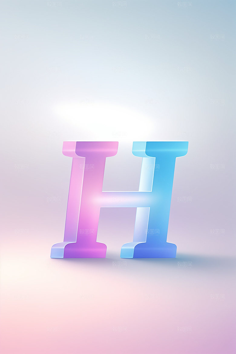 磨砂玻璃字母立体英文艺术字