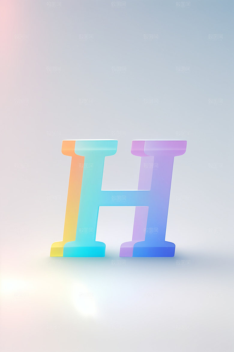 磨砂玻璃字母创意通透艺术字