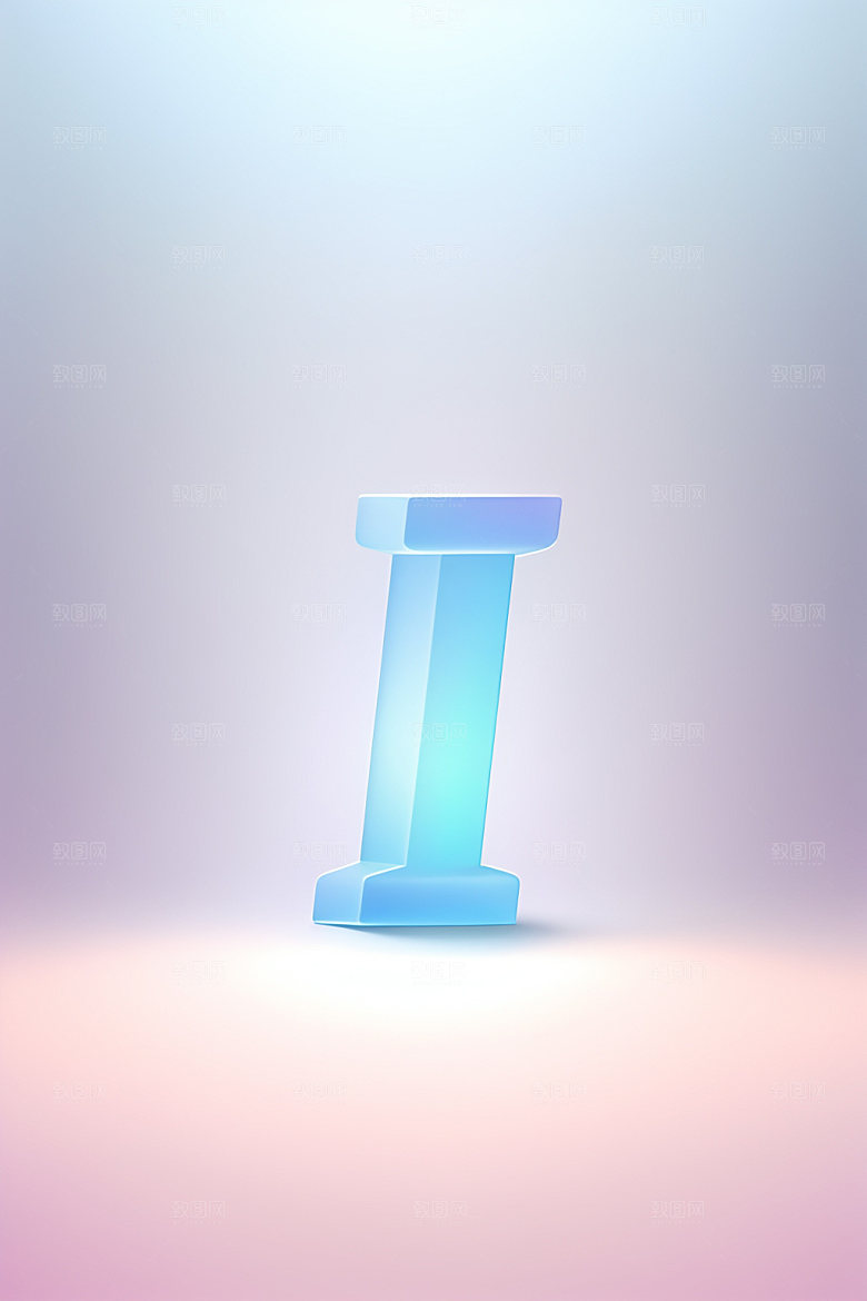 磨砂玻璃字母立体创意艺术字
