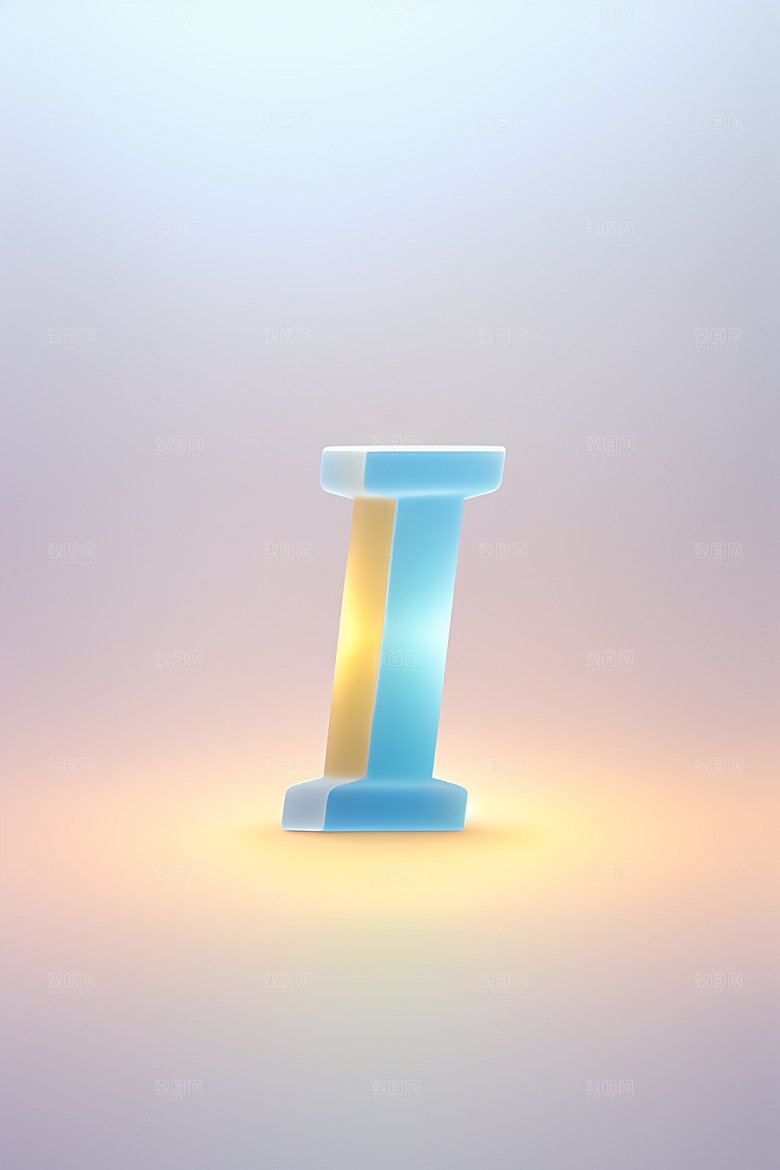 磨砂玻璃字母立体清爽艺术字