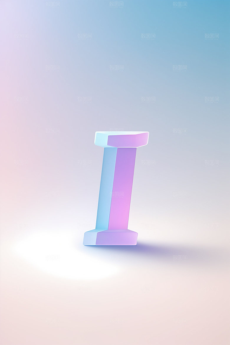 磨砂玻璃字母3D英文艺术字