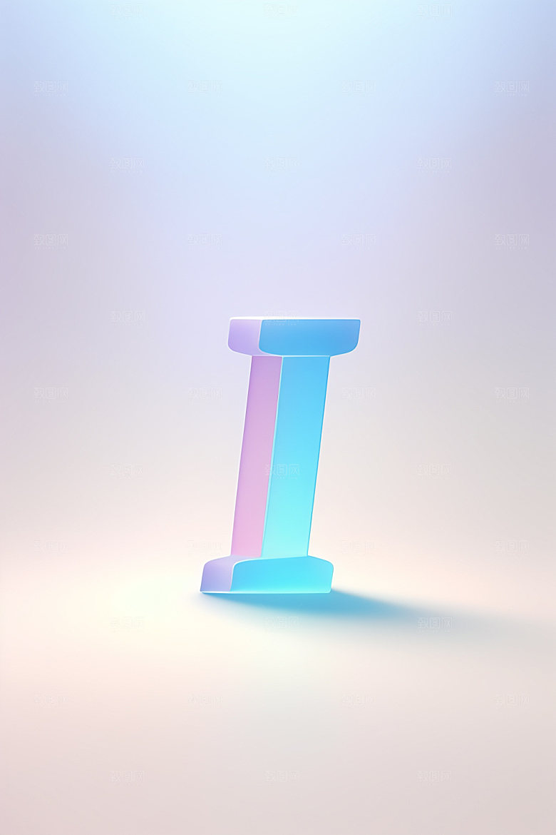 磨砂玻璃字母创意立体艺术字