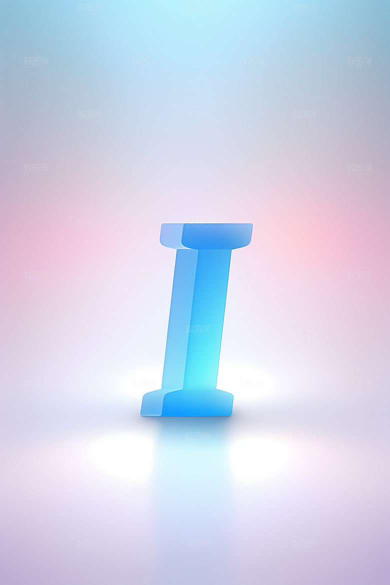 磨砂玻璃字母英文创意艺术字