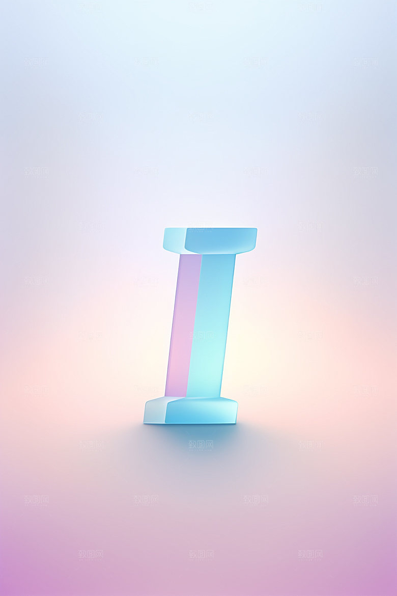 磨砂玻璃字母英文创意艺术字