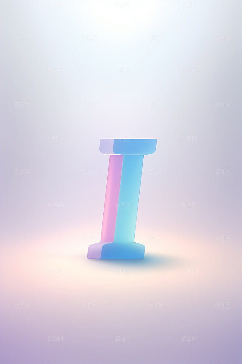 磨砂玻璃字母立体清爽艺术字
