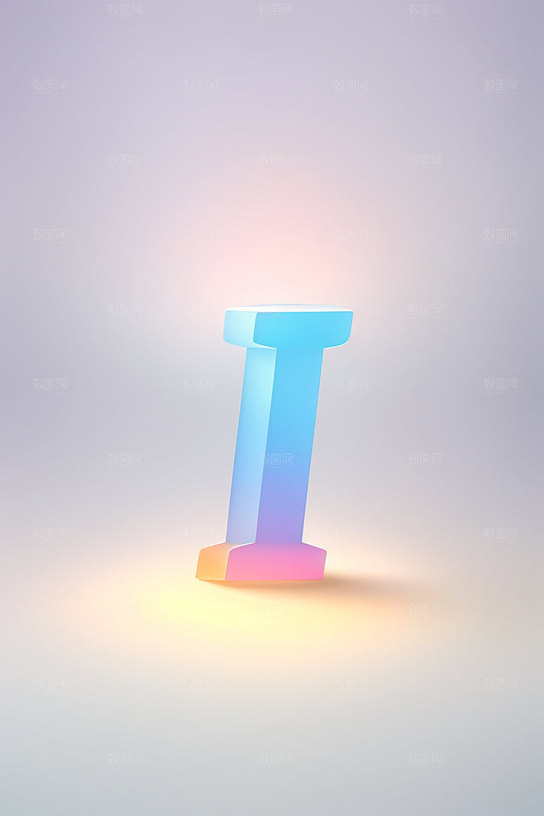 磨砂玻璃字母英文彩色艺术字