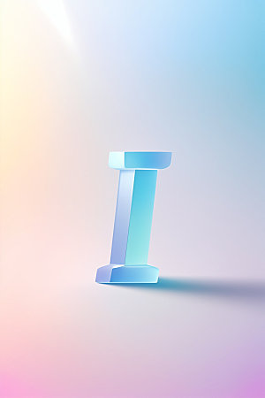 磨砂玻璃字母3D质感艺术字
