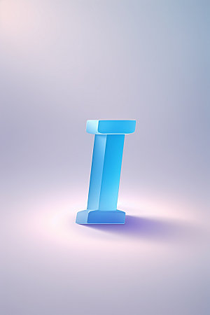 磨砂玻璃字母清爽创意艺术字