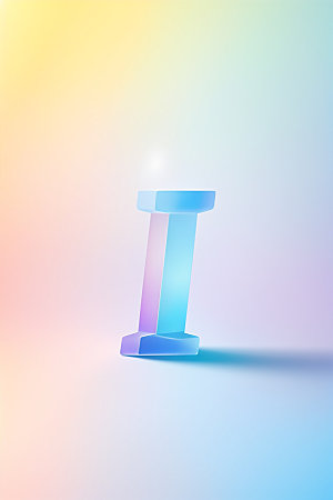 磨砂玻璃字母立体3D艺术字