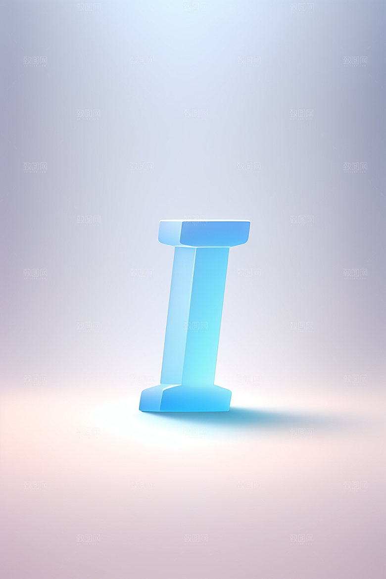 磨砂玻璃字母通透清爽艺术字
