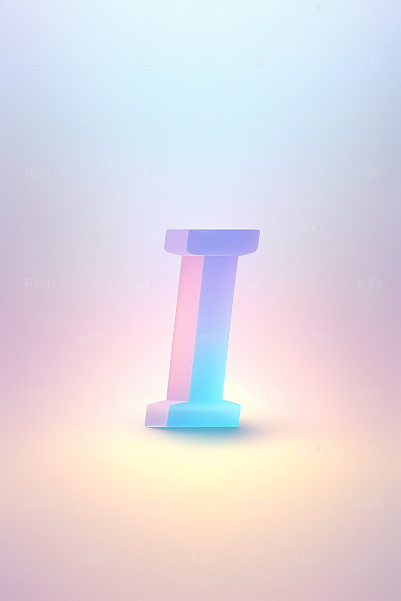 磨砂玻璃字母清爽英文艺术字
