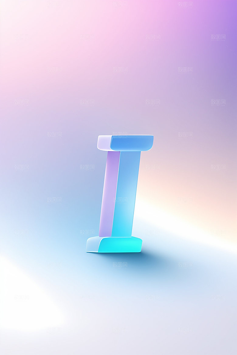 磨砂玻璃字母质感玻璃艺术字