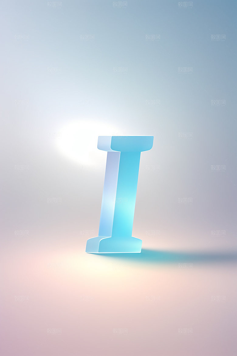 磨砂玻璃字母3D时尚艺术字