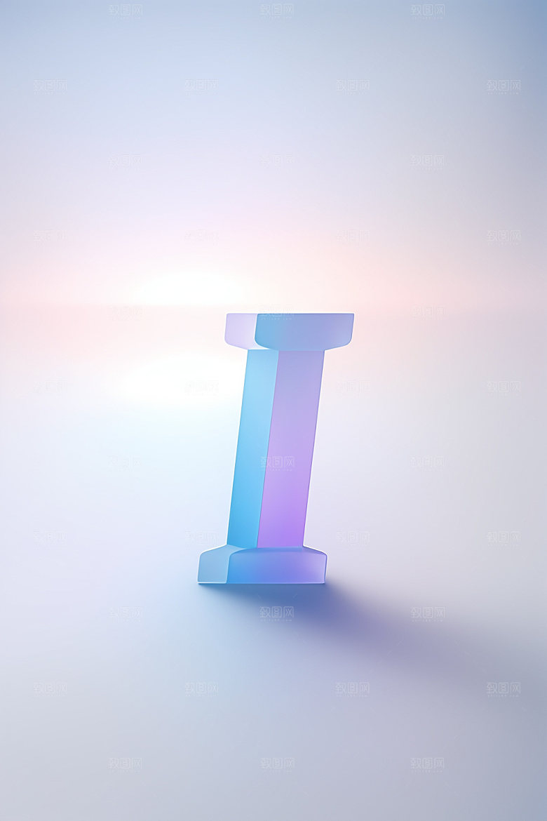磨砂玻璃字母清爽英文艺术字