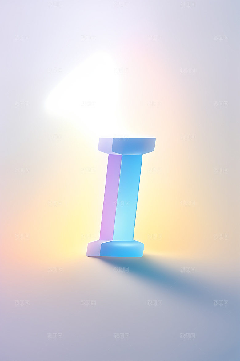 磨砂玻璃字母创意英文艺术字