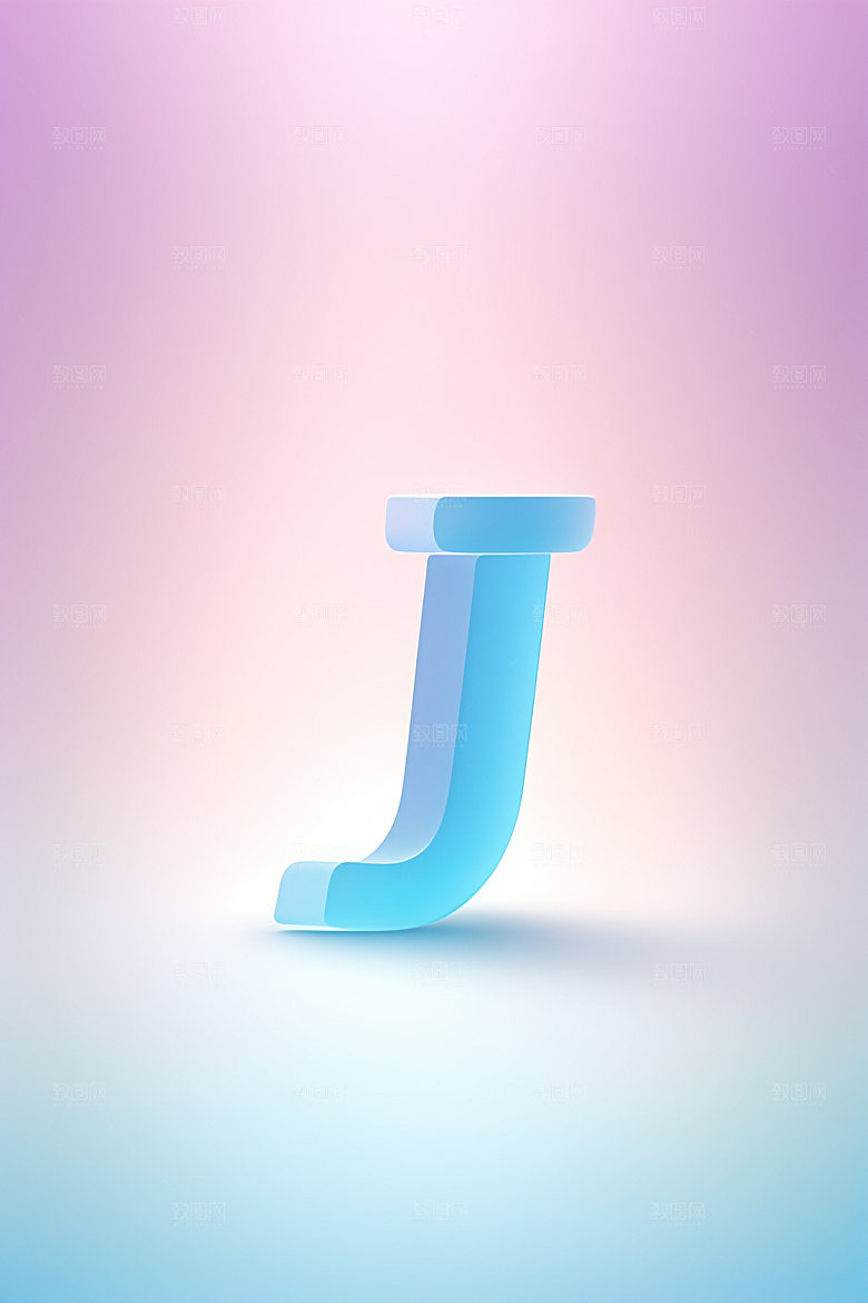 磨砂玻璃字母英文彩色艺术字