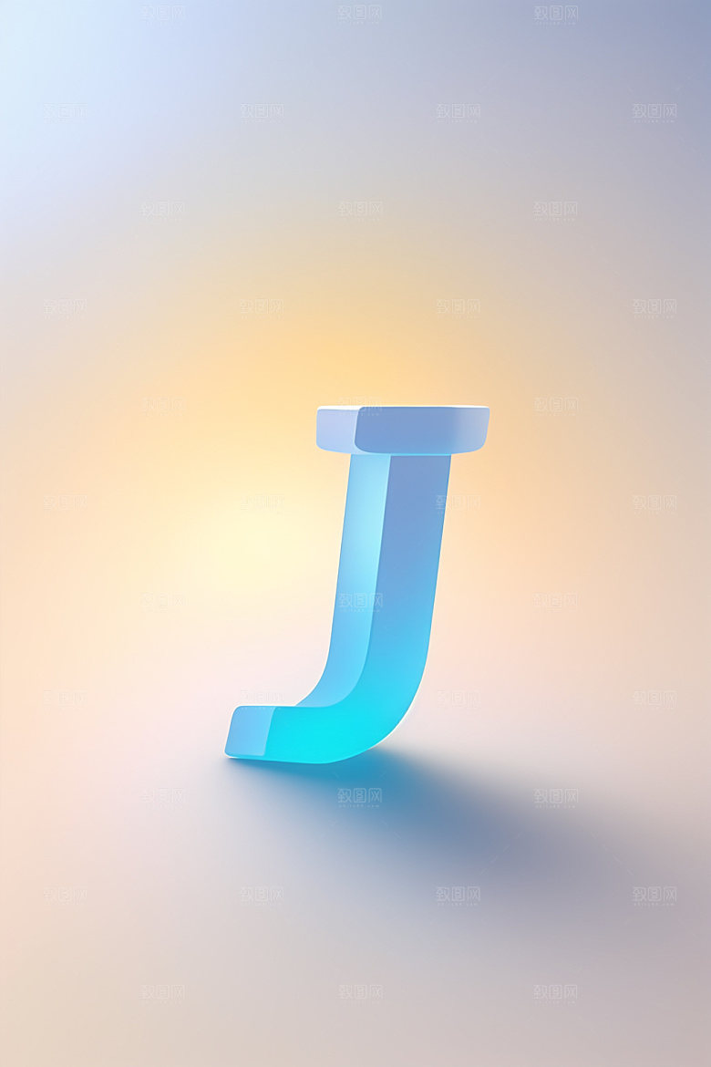 磨砂玻璃字母通透清爽艺术字