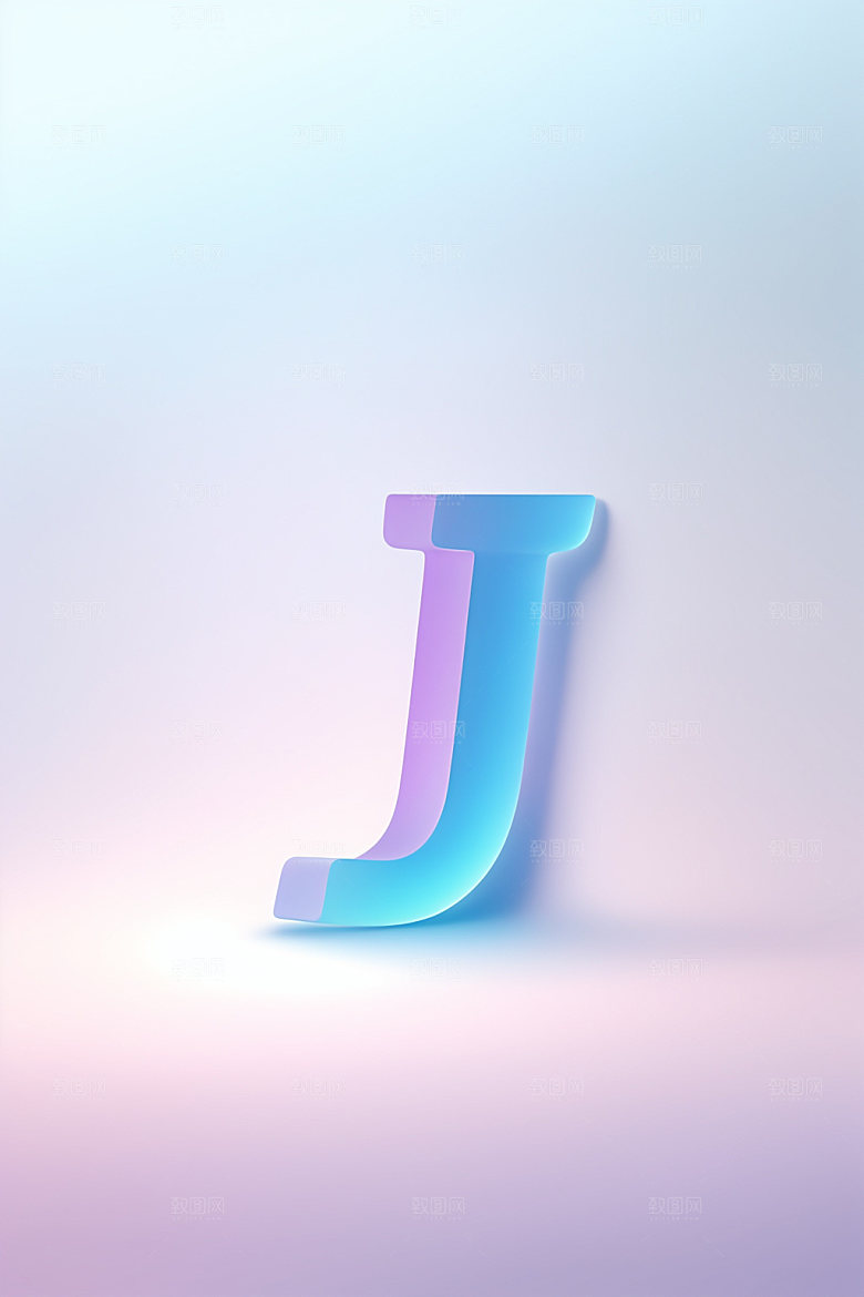 磨砂玻璃字母3D英文艺术字