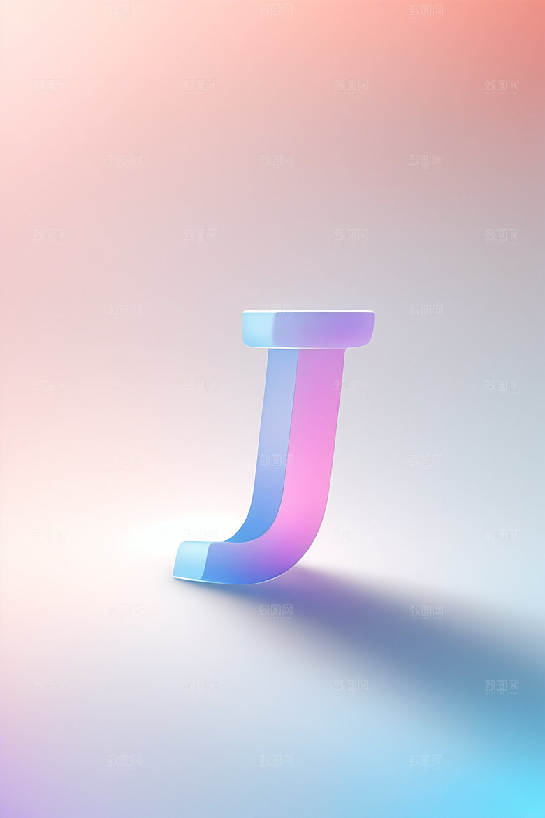 磨砂玻璃字母通透彩色艺术字