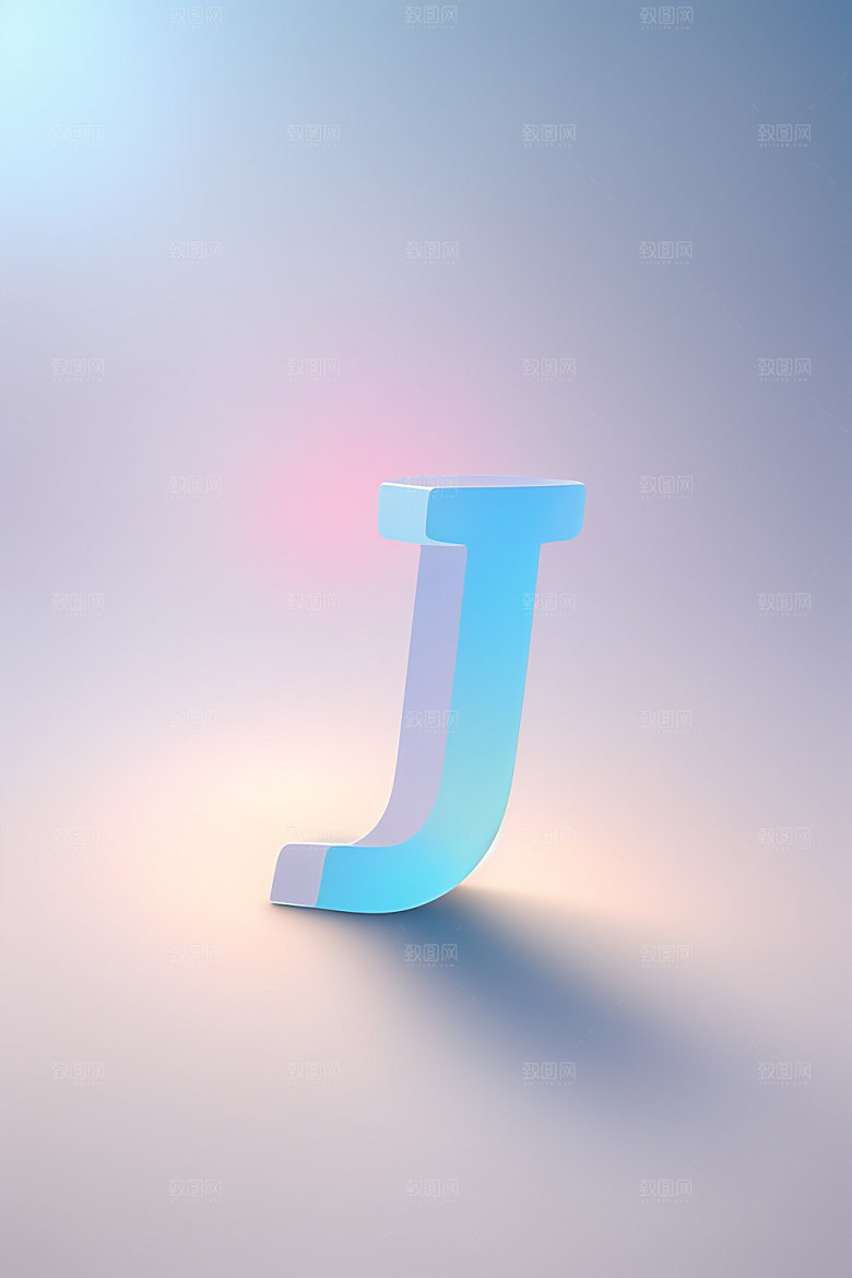 磨砂玻璃字母质感时尚艺术字