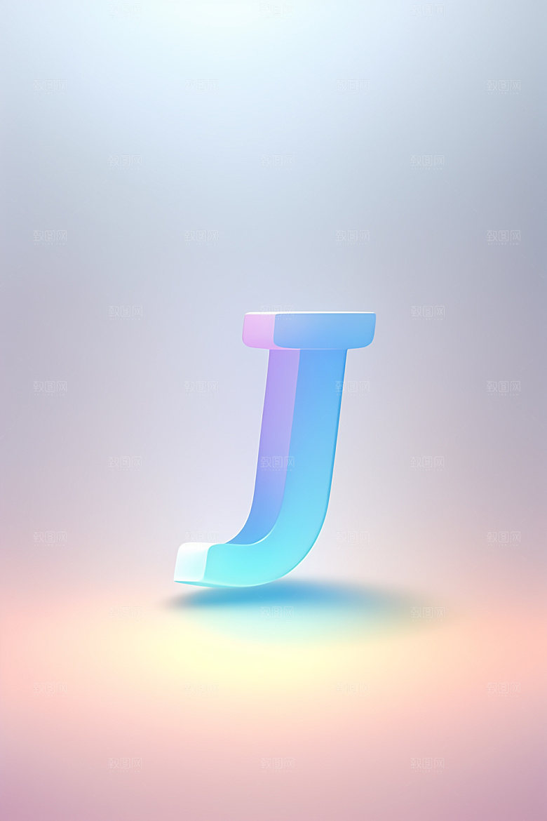 磨砂玻璃字母立体创意艺术字