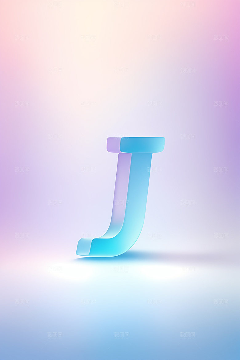 磨砂玻璃字母3D英文艺术字