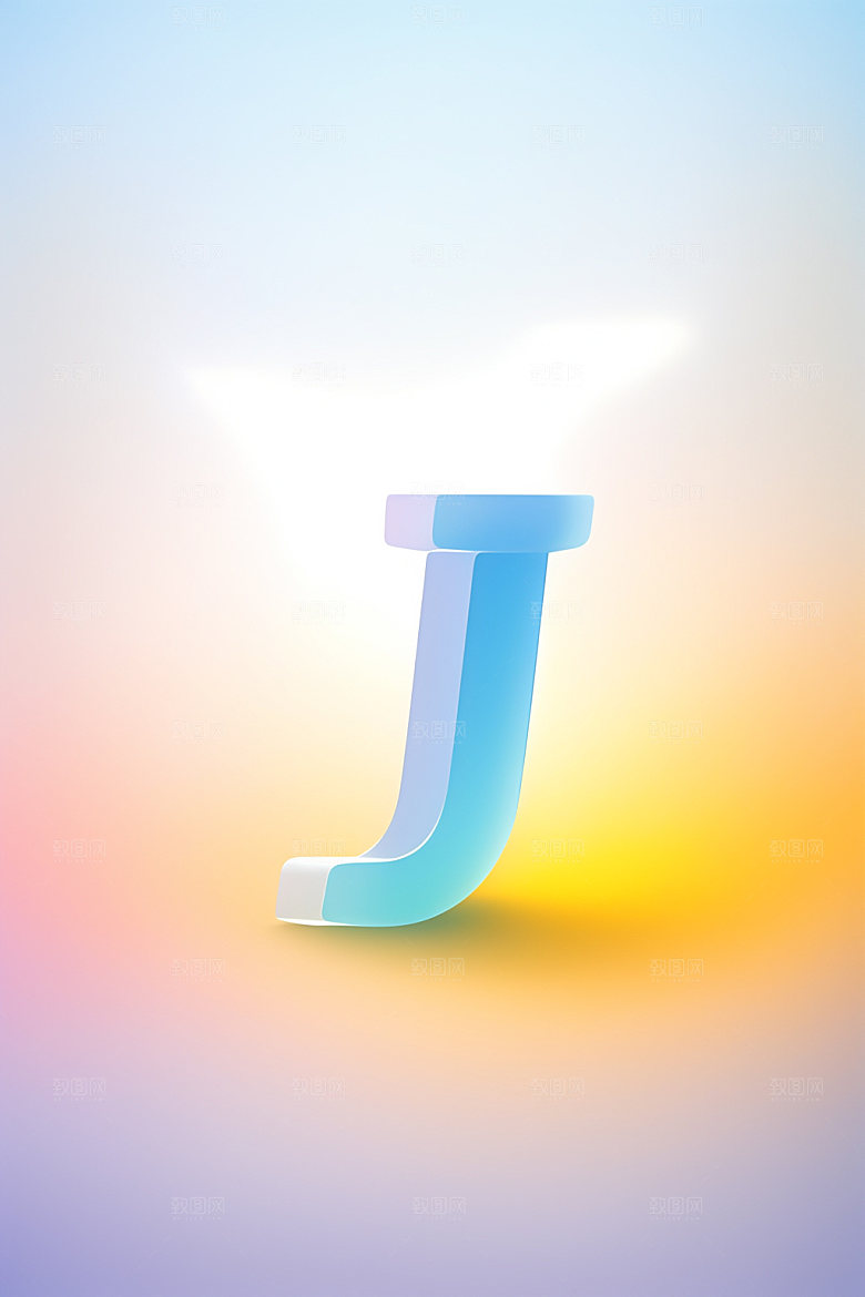 磨砂玻璃字母英文3D艺术字
