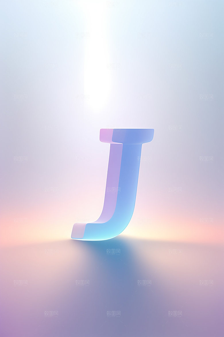 磨砂玻璃字母3D通透艺术字