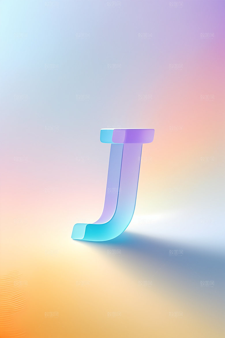 磨砂玻璃字母时尚立体艺术字