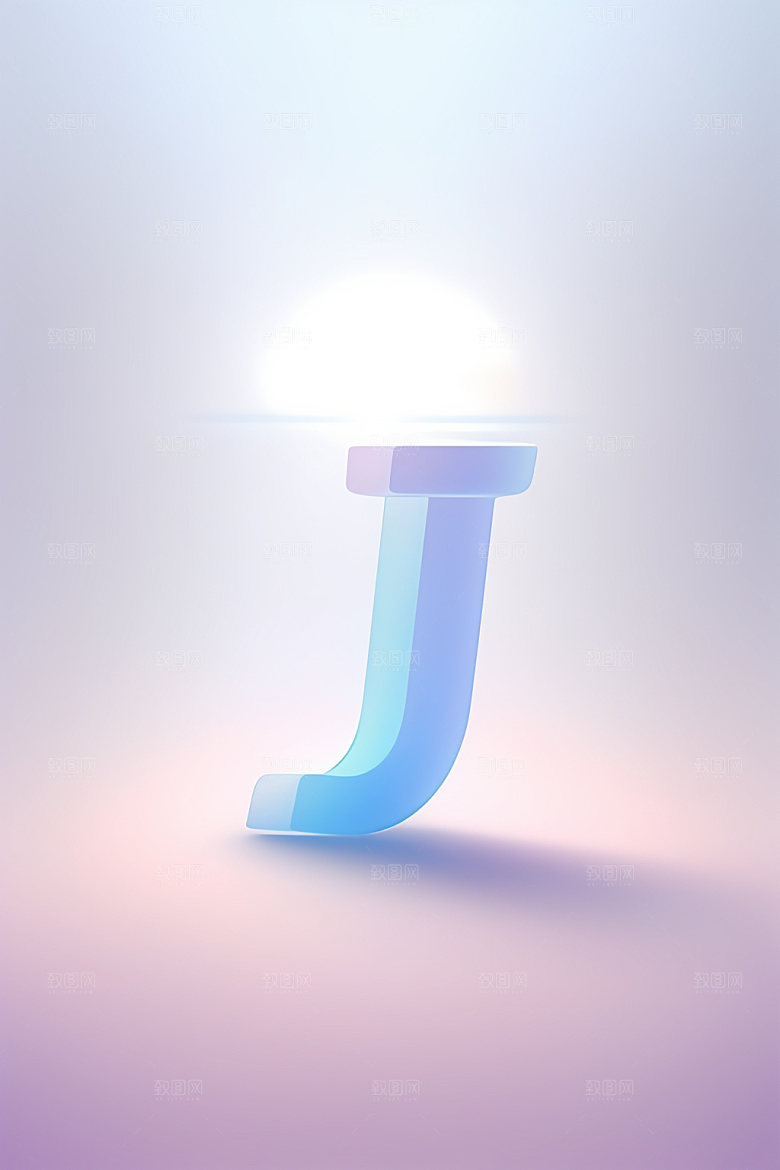 磨砂玻璃字母彩色英文艺术字