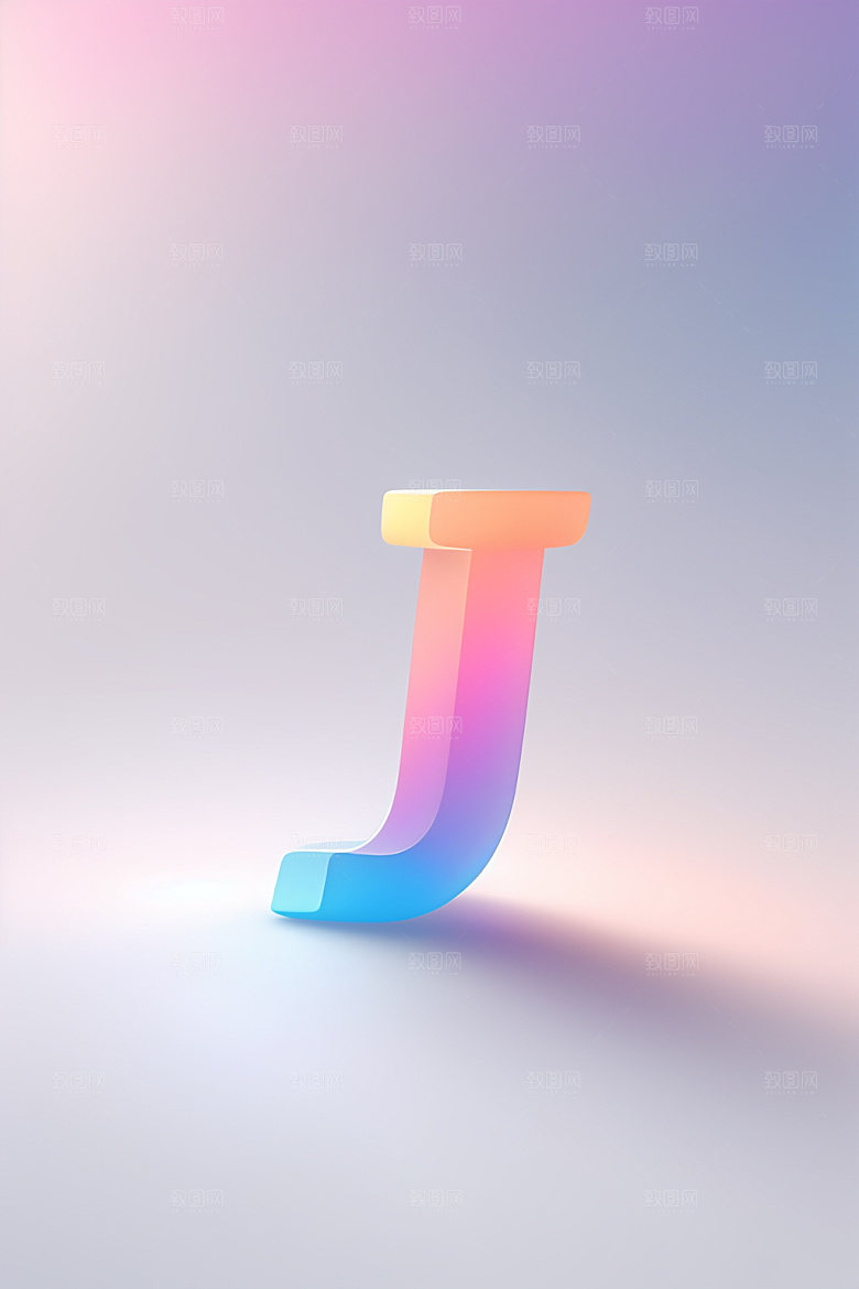 磨砂玻璃字母通透3D艺术字