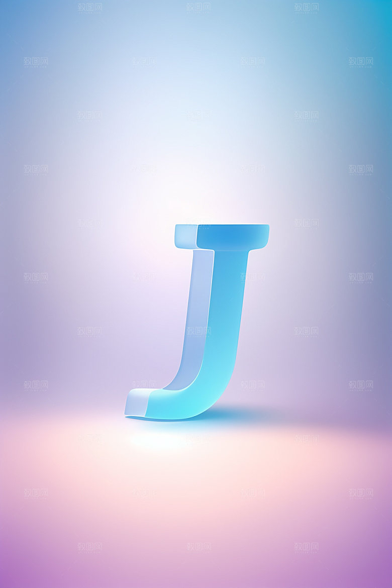 磨砂玻璃字母通透3D艺术字
