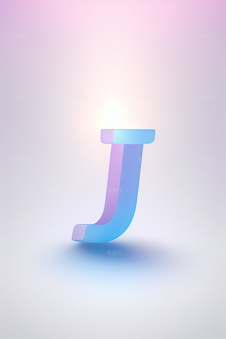 磨砂玻璃字母立体质感艺术字