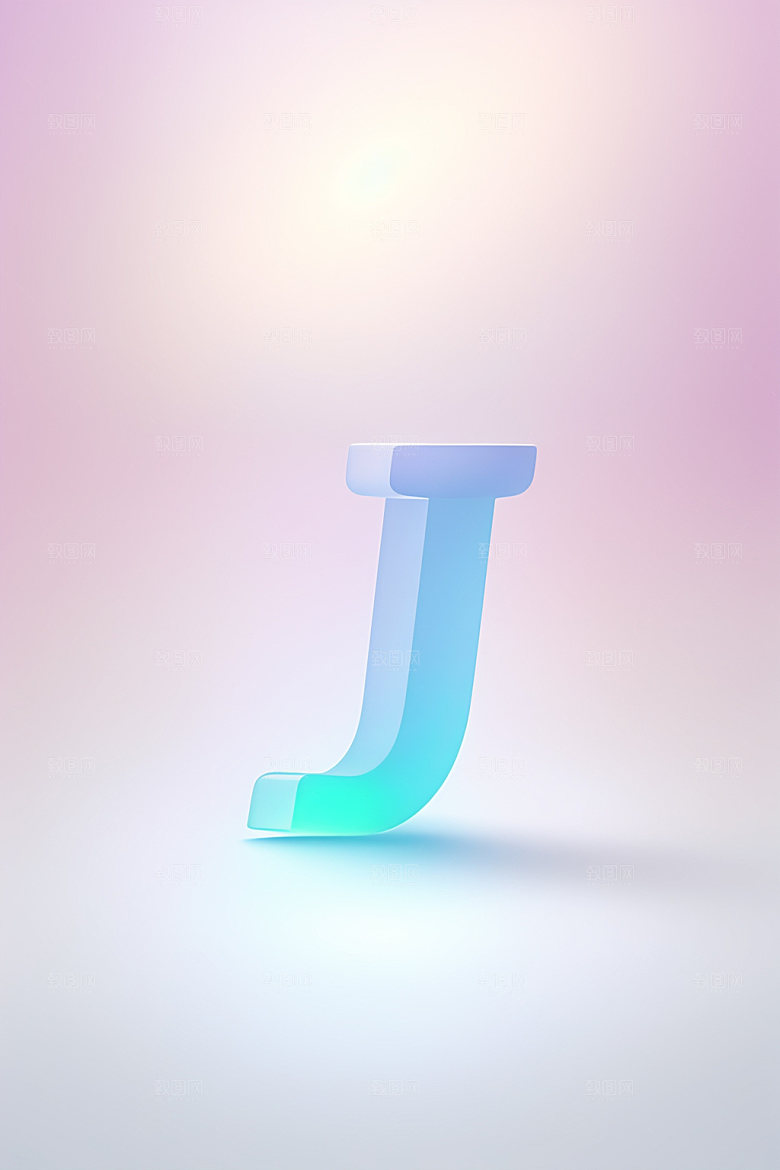 磨砂玻璃字母立体质感艺术字