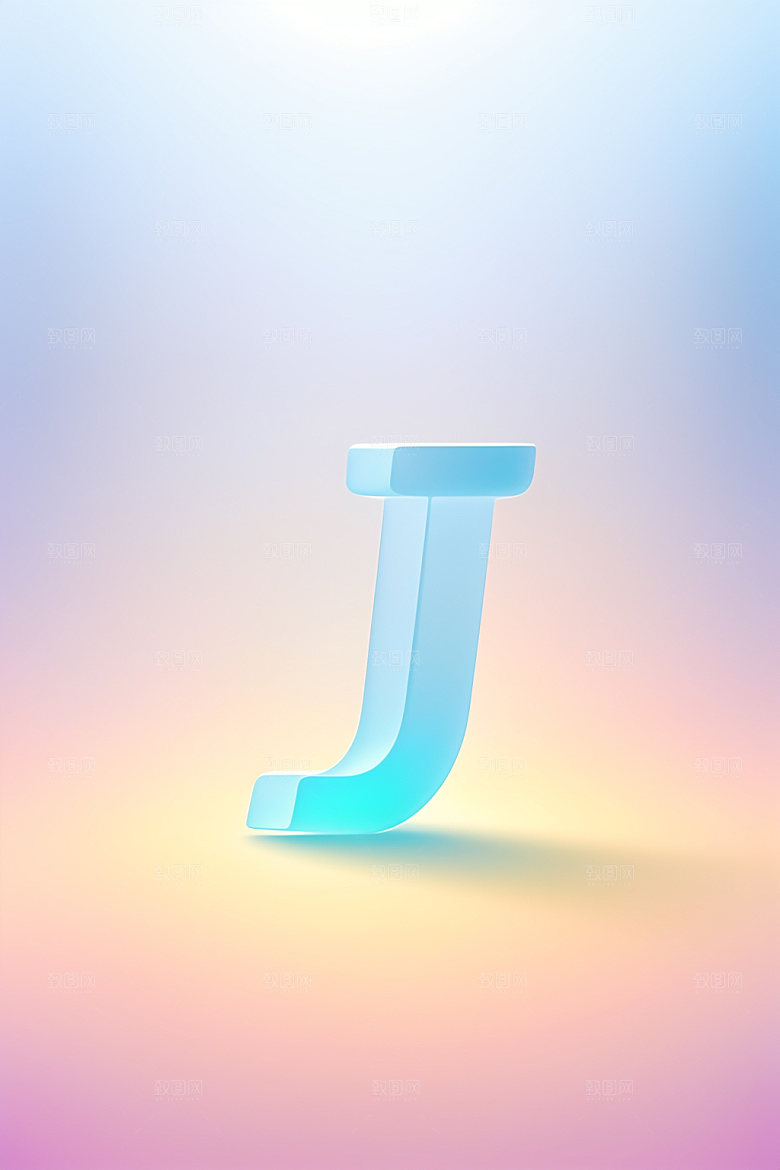 磨砂玻璃字母立体清爽艺术字