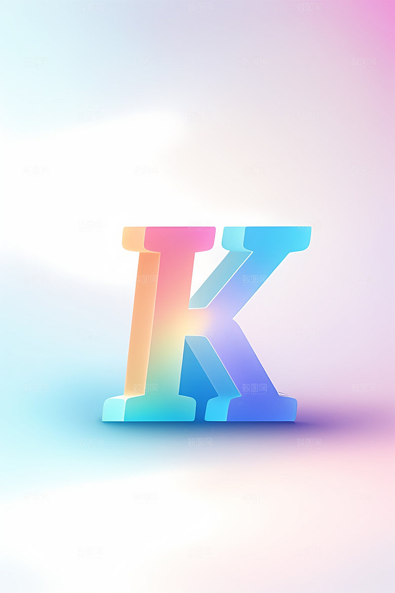 磨砂玻璃字母立体3D艺术字