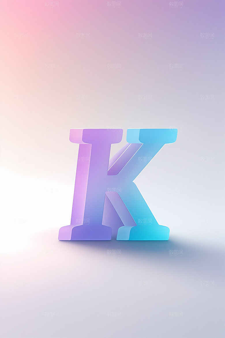 磨砂玻璃字母3D通透艺术字