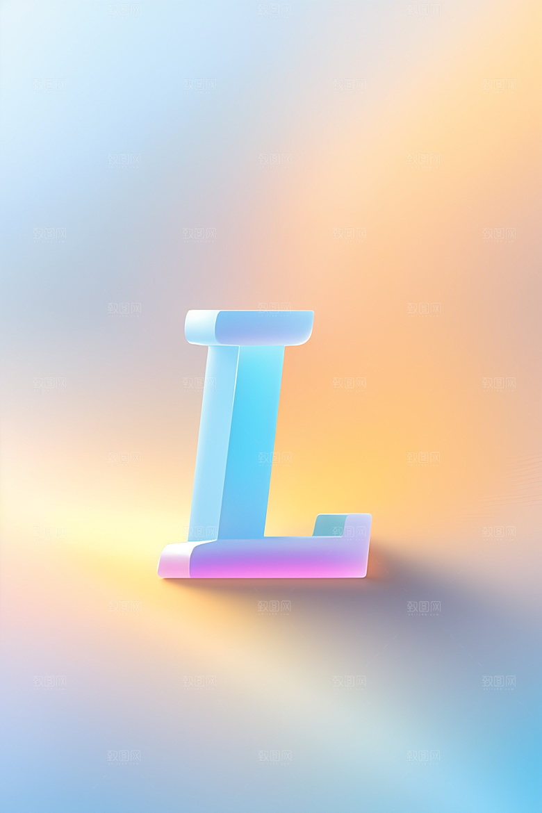 磨砂玻璃字母时尚英文艺术字