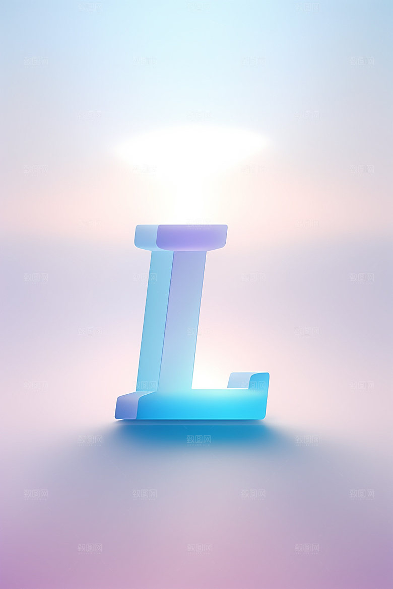 磨砂玻璃字母3D立体艺术字